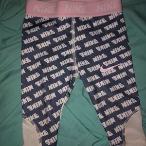 Pink grey & white toddler girl Nike Joggers